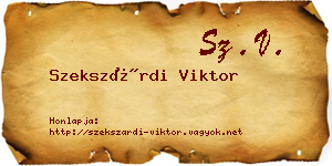 Szekszárdi Viktor névjegykártya